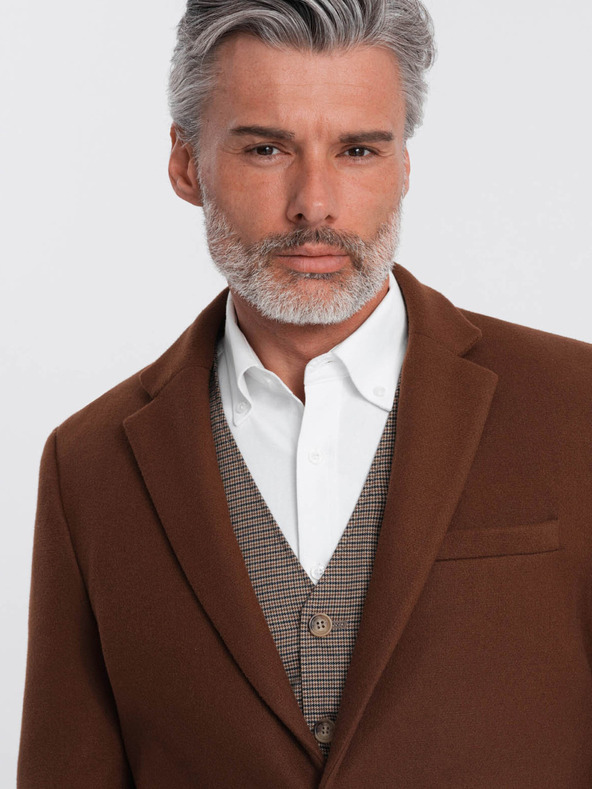 Ombre Clothing Barna férfi zakó Ombre Ruházat