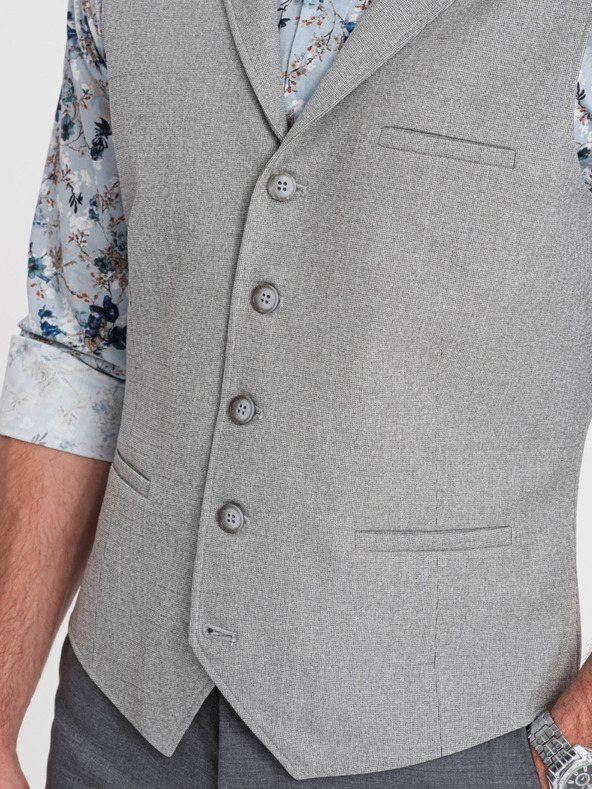 Ombre Clothing Világosszürke férfi öltönyzakó gallérral Ombre Clothing Ombre Clothing