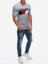 Edoti Férfi póló nyomtatással - szürke