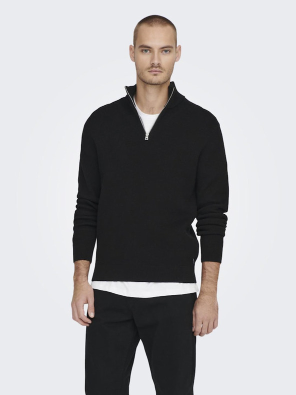 ONLY & SONS Fekete férfi pulóver ONLY & SONS