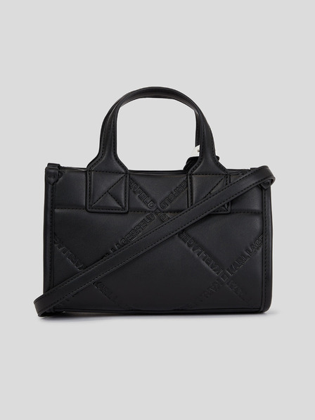Karl Lagerfeld Fekete női KARL LAGERFELD Skuare SM Tote dombornyomott kézitáska