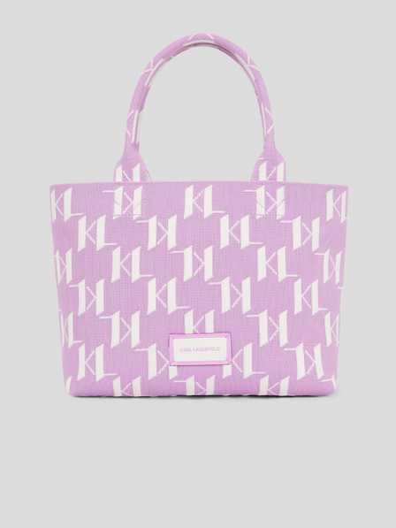 Karl Lagerfeld Fehér és lila női mintás KARL LAGERFELD Monogram Knit kézitáska női kézitáska