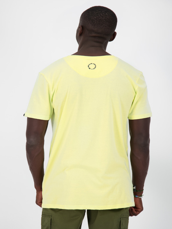 Alife and Kickin Alife and Kickin sárga férfi nyomtatott póló