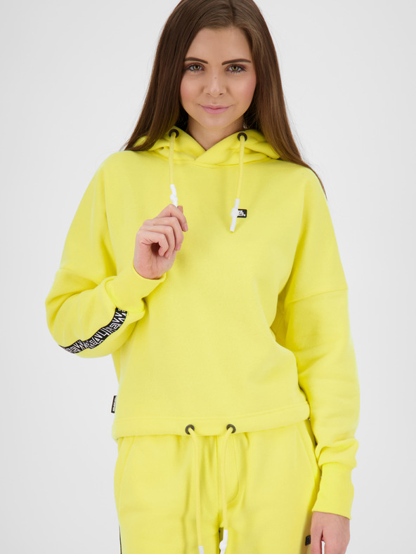 Alife and Kickin Sárga női Alife and Kickin kapucnis pulóver
