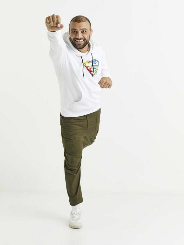 Celio Fehér férfi nyomtatott pulóver Celio Lvemansw