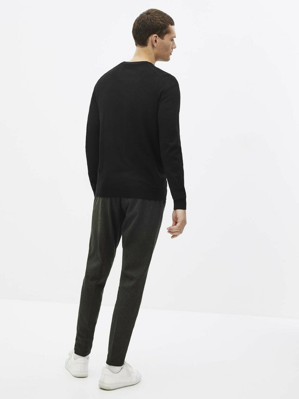 Celio Fekete gyapjú pulóver Celio Semeriv