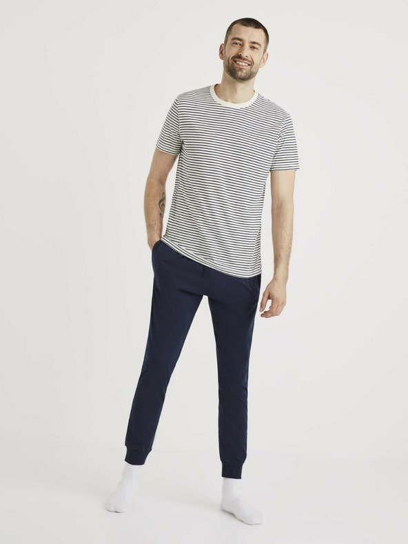 Celio Sötétkék csíkos pizsama Celio Visible