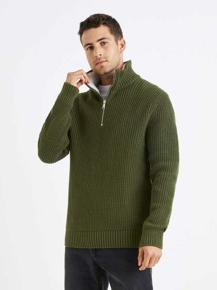 Celio Zöld férfi pulóver Celio Veviking