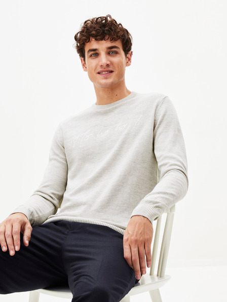 Celio Világosszürke férfi Celio Apenoel pulóver