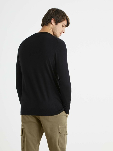 Celio Férfi fekete pulóver Celio Befirstv Férfi pulóver Celio Befirstv