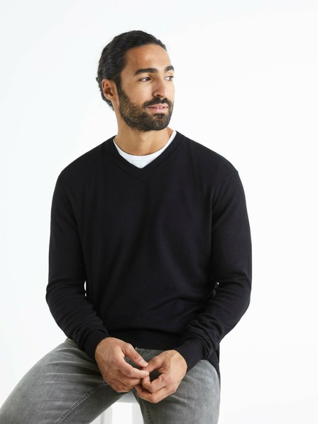 Celio Férfi fekete pulóver Celio Befisrtv