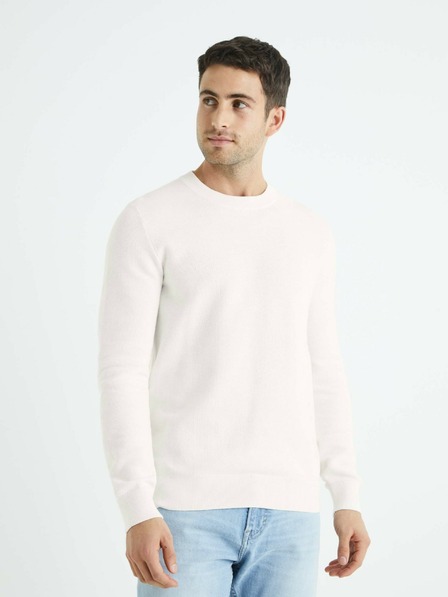 Celio Fehér férfi pulóver Celio Bepic Celio Bepic