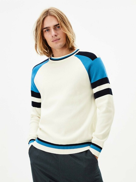 Celio Kék-fehér férfi pulóver Celio Peswiss