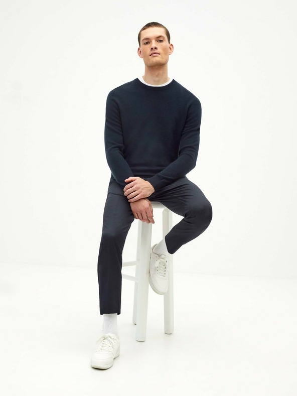 Celio Sötétkék férfi kasmír pulóver Celio Jecloud