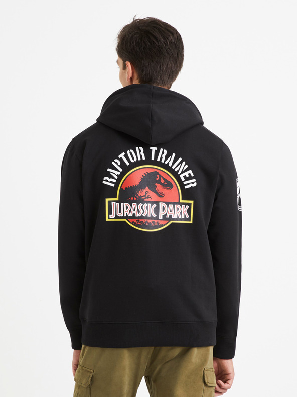 Celio Fekete férfi kapucnis pulóver Celio Jurassic Park