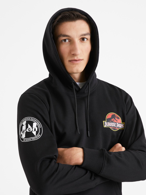 Celio Fekete férfi kapucnis pulóver Celio Jurassic Park