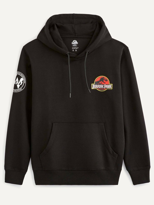 Celio Fekete férfi kapucnis pulóver Celio Jurassic Park