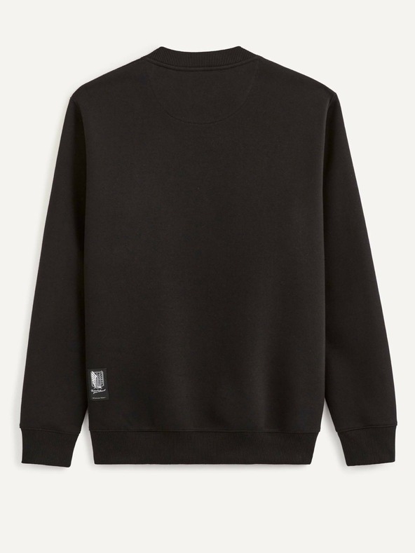 Celio Fekete férfi Celio Attack on Titan kapucnis pulóver