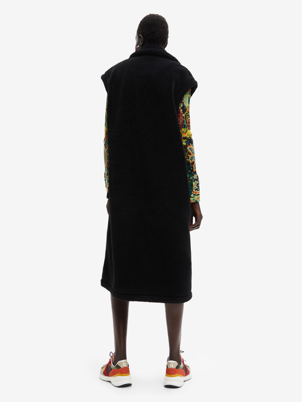 Desigual Fekete női gyapjúkeverék mellény Desigual Cameron