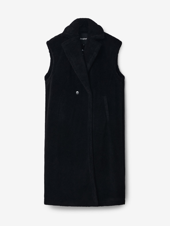 Desigual Fekete női gyapjúkeverék mellény Desigual Cameron