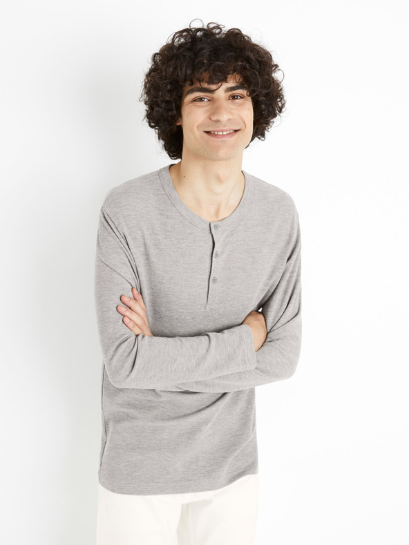 Celio Celio Ceplay szürke hosszú ujjú ing