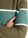 Celio Khaki színű férfi csíkos pulóver Celio