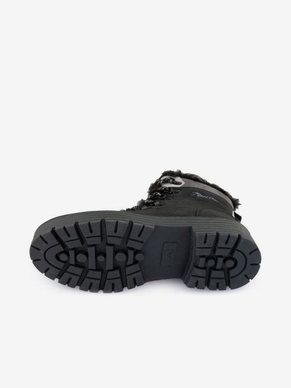 ALPINE PRO Fekete női szarvasbőr bokacsizma ALPINE PRO Duneta