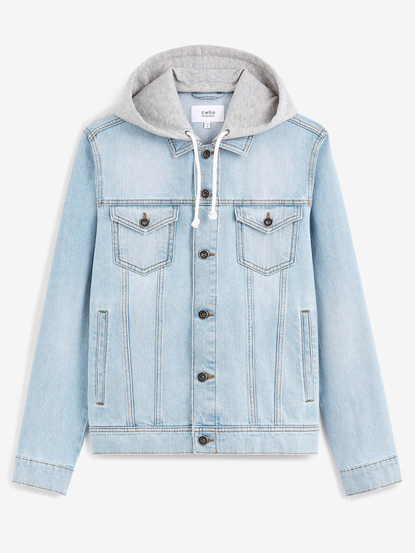 Celio Világoskék férfi farmerdzseki Celio Cudenshood