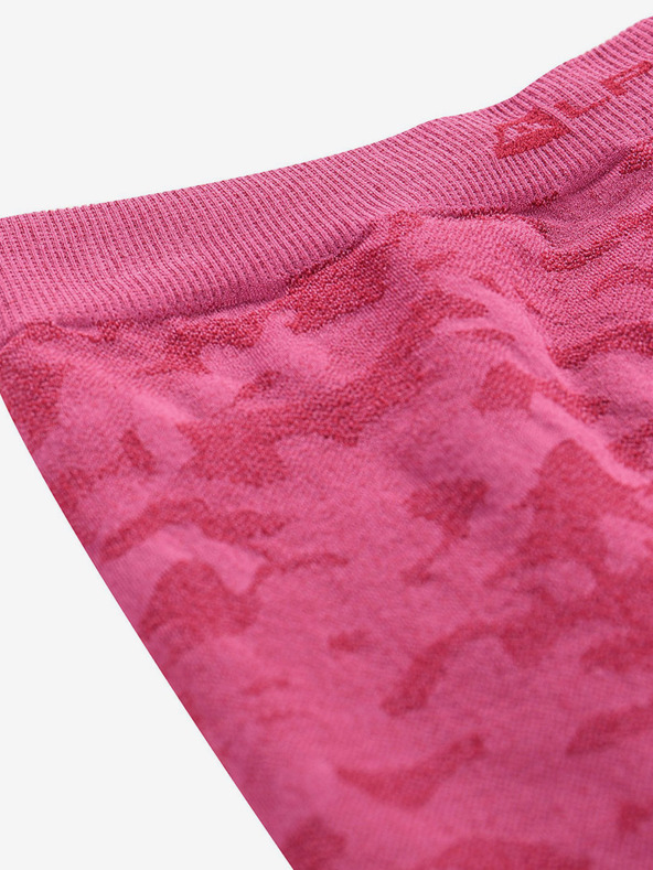 ALPINE PRO Sötét rózsaszínű, mintás, funkcionális női leggings ALPINE PRO Elibo