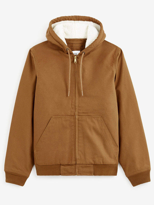 Celio Barna férfi Celio Cuhoodie kabát