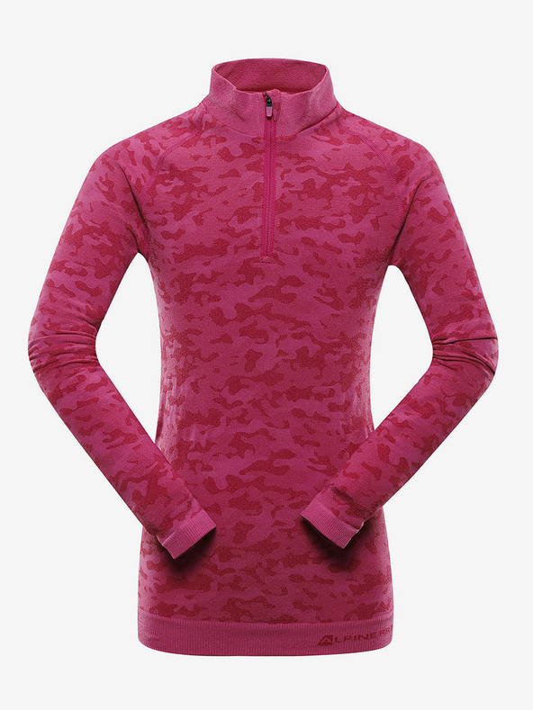 ALPINE PRO Sötét rózsaszínű, mintás női funkcionális póló ALPINE PRO Lubino
