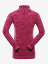 ALPINE PRO Sötét rózsaszínű, mintás női funkcionális póló ALPINE PRO Lubino