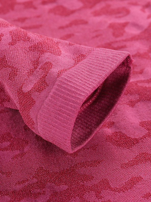 ALPINE PRO Sötét rózsaszínű, mintás női funkcionális póló ALPINE PRO Lubino