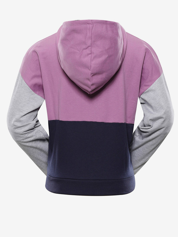 NAX Szürke és lila női NAX Onoda kapucnis pulóver