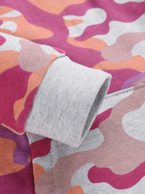 NAX NAX ABEKO rózsaszín és szürke gyerek mintás pulóver