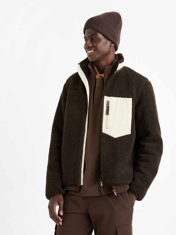 Celio Sötétbarna férfi Celio Cucurly dzseki