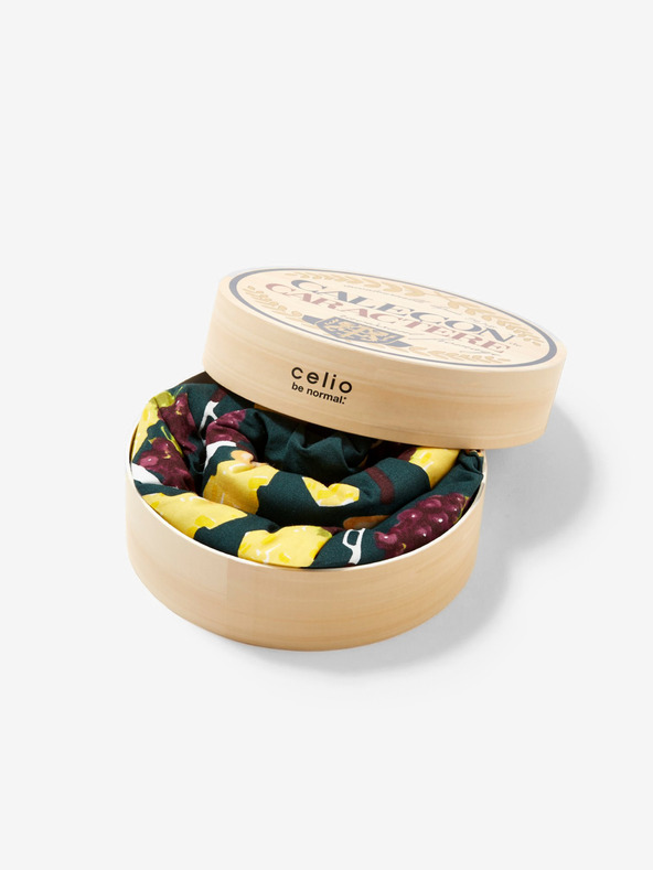 Celio Sötétzöld férfi mintás rövidnadrág Celio ajándékcsomagban