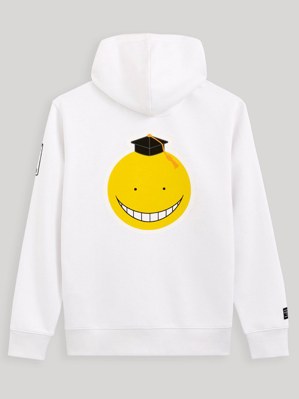 Celio Fehér Férfi Sweatshirt Nyomtatott hátul Celio Assassination Classroom