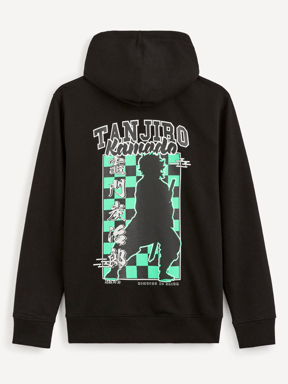 Celio Fekete Férfi nyomtatott pulóver Celio Démonölő