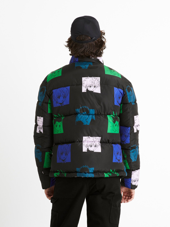 Celio Zöld-fekete férfi Celio Hunter & Hunter steppelt télikabát