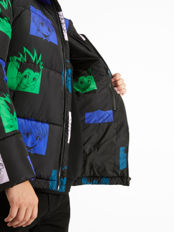 Celio Zöld-fekete férfi Celio Hunter & Hunter steppelt télikabát