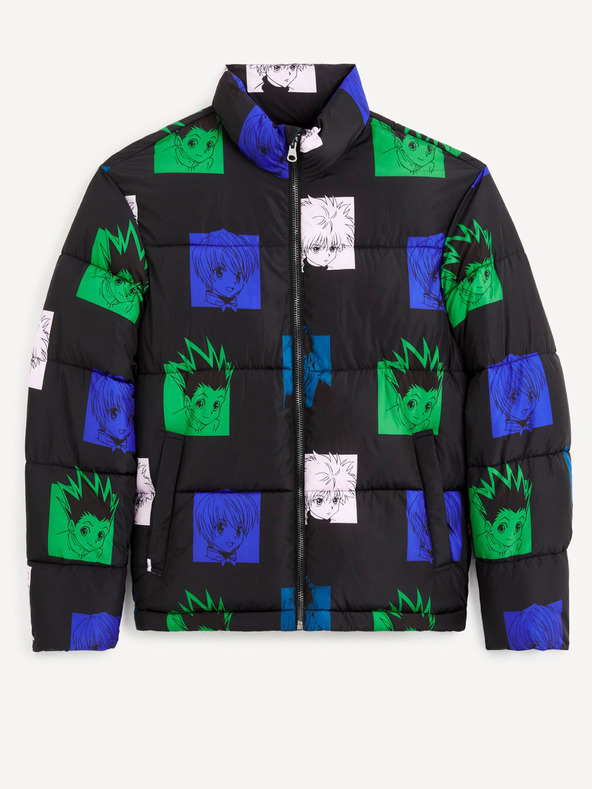 Celio Zöld-fekete férfi Celio Hunter & Hunter steppelt télikabát