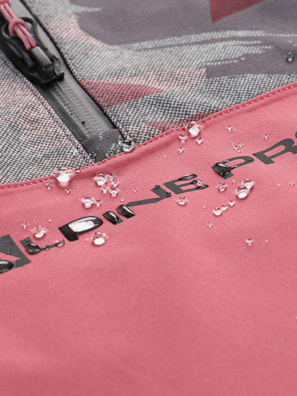 ALPINE PRO Szürke és rózsaszín gyerek kabát ALPINE PRO GIBBO