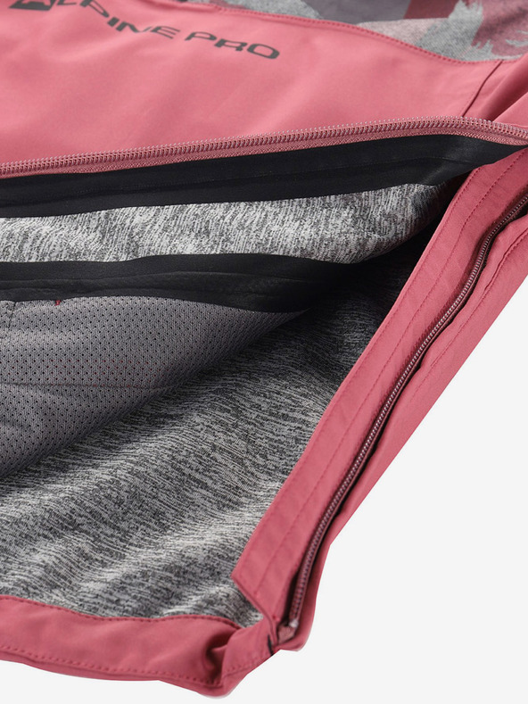 ALPINE PRO Szürke és rózsaszín gyerek kabát ALPINE PRO GIBBO