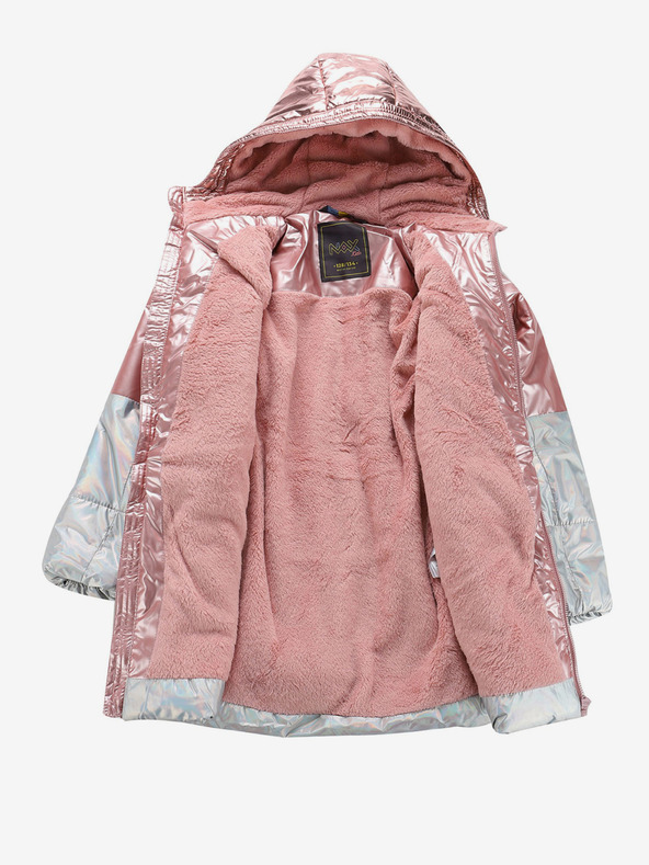 NAX NAX FEREGO szürke és rózsaszín lánykabát