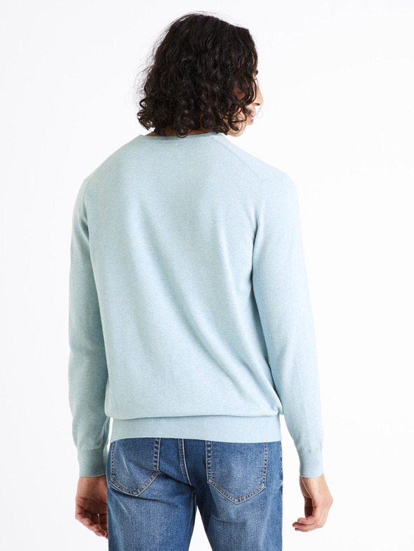 Celio Világoskék férfi Celio Decotonv pulóver