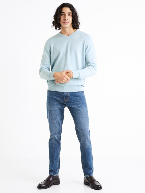 Celio Világoskék férfi Celio Decotonv pulóver