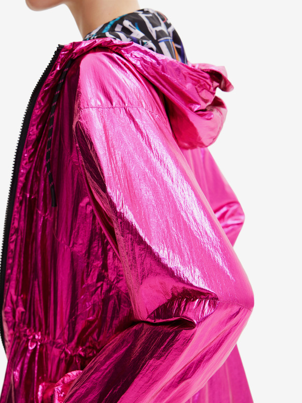 Desigual Sötét rózsaszín Desigual Ontario női metálos parka