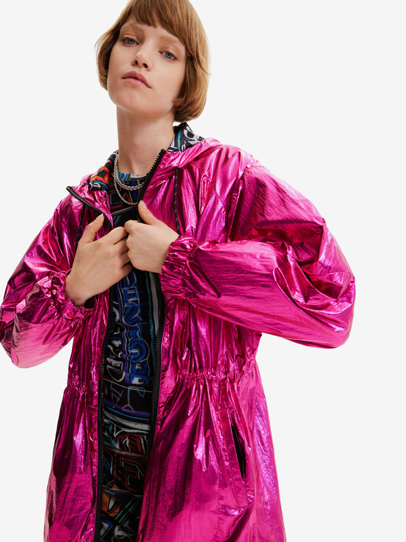 Desigual Sötét rózsaszín Desigual Ontario női metálos parka