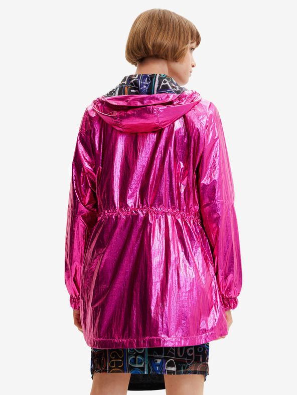 Desigual Sötét rózsaszín Desigual Ontario női metálos parka